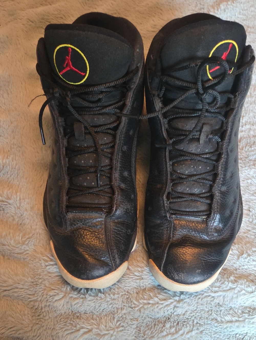 Men's Air Jordan Black and White 13. Size 11, Good Used Condition